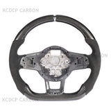 For Volkswagen Golf 7.5 GT-I MK7 V-W Pol-o GT-S GT-D GT-E Scirocc-o R Passa-t CC R-Line LED  Carbon Fiber Steering Wheel