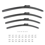 SCUMAXCON Water Repellent Windshield Wiper Blades, Pack of 2 All Weather Streak-Free Auto Wipers with Hydrophobic Formula for Enhanced Road Visibility