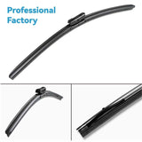 SCUMAXCON Water Repellent Windshield Wiper Blades, Pack of 2 All Weather Streak-Free Auto Wipers with Hydrophobic Formula for Enhanced Road Visibility