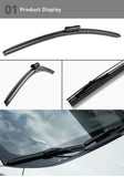 SCUMAXCON Water Repellent Windshield Wiper Blades, Pack of 2 All Weather Streak-Free Auto Wipers with Hydrophobic Formula for Enhanced Road Visibility