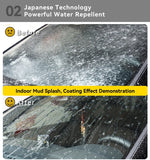 SCUMAXCON Water Repellent Windshield Wiper Blades, Pack of 2 All Weather Streak-Free Auto Wipers with Hydrophobic Formula for Enhanced Road Visibility