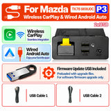 Adaptateur USB sans fil Scumaxcon Type-C CarPlay Android Auto (hub OEM) pour Mazda 2, 3, 6, CX3, CX5, CX8, CX9, MX5, Demio, Miata (TK78669U0C)