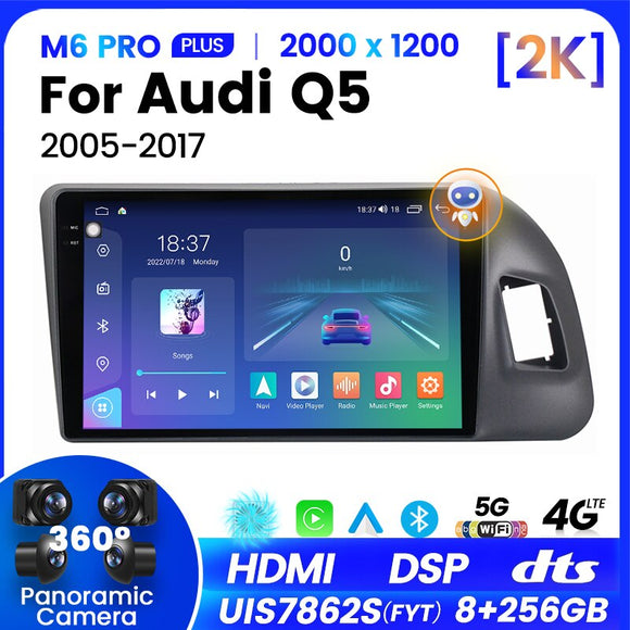 SCUMAXCON M6Pro 10,1'' BILDSCHIRM 4G+64G Plus UIS7862S für Audi Q5 8R 2008 - 2017 All-in-One Android Autoradio Multimedia Video Player Stereo GPS Navigation 