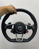 SCUMAXCON Sport Steering Wheel for Volkswagen R8, Golf, Passat, and Compatible with Sagita, Magotan B6, B7, CC, Golf 6, Lamando  Universal Fit for Various VW Models