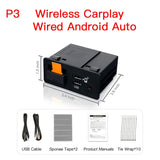 Scumaxcon NEW P3 For Wireless Apple CarPlay Android Auto Adapter USB Hub OEM for Retrofit Mazda 2 3 6 CX3 CX5 CX8 CX9 MX5 TK78669U0C Kit