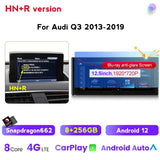 SCUMAXCON Qualcomm Snapdragon 662 for Audi Q3 2013-2018 Blu-ray anti-glare screen Android 12 Multimedia Video Player Car Radio Navigation