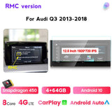 SCUMAXCON Qualcomm Snapdragon 662 for Audi Q3 2013-2018 Blu-ray anti-glare screen Android 12 Multimedia Video Player Car Radio Navigation