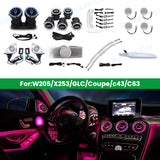 SCUMAXCON 64 Colours LED Turbine Vents Ambient Light  Car Speaker Cover Decorative Lamp Part For Mercedes Benz W205 X253 GLC Coupe C43 C63s