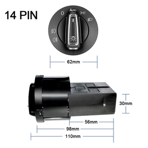 AUTO Headlight Swith with Build in Double Sensor For VW Passat B5 Golf 4 Transporter T5  Passat Tiguan Jetta MK6 GOLF6