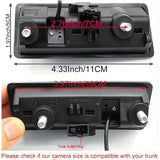 SCUMAXCON Trunk Handle Backup Camera RV with Dynamic Trajectory Guide Line/License Plate Light Camera without Dynamic Trajectory Guide Line - for VW Touran