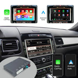 SCUAMXCON Wireless CarPlay  Android Auto Navigation Mirror Retrofit Module For Volkswagen Touareg RNS850 2011-2017