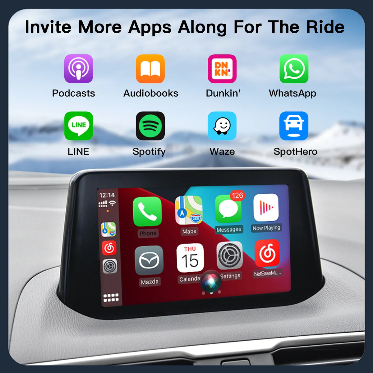 Scumaxcon NEW P3 For Wireless Apple CarPlay Android Auto Adapter USB ...