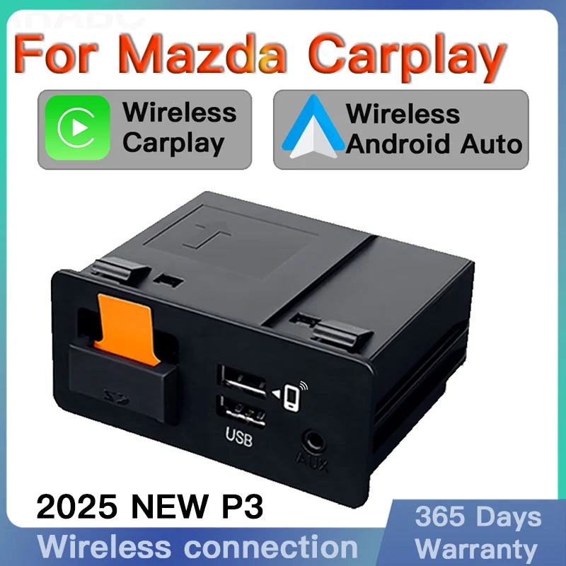 Scumaxcon NEW P3 For Wireless Apple CarPlay Android Auto Adapter USB ...