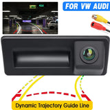 SCUMAXCON Trunk Handle Backup Camera RV with Dynamic Trajectory Guide Line/License Plate Light Camera without Dynamic Trajectory Guide Line - for VW Touran