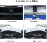 SCUMAXCON 360 Degree Bird View System Starlight Fisheye 2K 1080P Night Vision Car Panoramic View All Round Rear View Camera System for RCD330 RCD360
