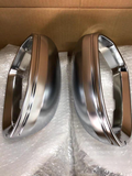 SCUMAXCON Chrome Plated Rear Side Mirror Caps - Compatible with Audi A6L C7/S6 (2012-2018) & A6 Avant