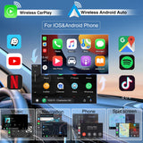 SCUMAXCON 10.1" Wireless Carplay & Android Auto Android Car Radio 4+64G GPS DSP BT WiFi Multimedia Stereo Player for Skoda Yeti 2014‑2019