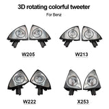 SCUMAXCON 3D-Rotating LED Ambient Glow Tweeter Speakers High-Frequency Audio Upgrade for Mercedes-Benz C/E/S/GLC-Class W205 W213 X253 W222