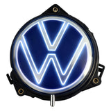 SCUAMXCON 1PC Illuminated Rear Logo Flip Cover for VW - 7 Single Colors for Passat B6/B7/B8 T-Roc EOS Beetle Variant Golf 6 POLO 2011-2020