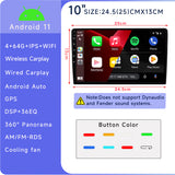 SCUMAXCON 10" Car Radio Carplay Android auto, Bluetooth, AM/FM RDS, Android 11 4+64GB, 4G WiFi GPS IPS Touchscreen for VW Jetta Golf Passat Caddy Tiguan Transporter CC Altas