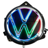 SCUAMXCON 1PC Illuminated Rear Logo Flip Cover for VW - 7 Single Colors for Passat B6/B7/B8 T-Roc EOS Beetle Variant Golf 6 POLO 2011-2020