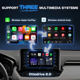 OTTOCAST P3 OttoAiBox - 2024 Android 12 CarPlay AI Box, Wireless CarPlay & Android Auto Adapter, 8GB+128GB, HDMI Output, GPS, Video Viewing YouTube, Netflix, Tiktok, etc