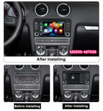 SCUMAXCON 7' 2+32G CAR RADIO STEREO ANDROID 11 WIRELESS CARPLAY ANDROID AUTO BLUETOOTH WIFI USB GPS IPS TOUCHSCREEN For Audi A3 S3 2003-2011 RS3