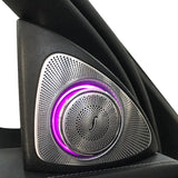 SCUMAXCON 3D-Rotating LED Ambient Glow Tweeter Speakers High-Frequency Audio Upgrade for Mercedes-Benz C/E/S/GLC-Class W205 W213 X253 W222