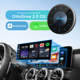 OTTOCAST P3 OttoAiBox - 2024 Android 12 CarPlay AI Box, Wireless CarPlay & Android Auto Adapter, 8GB+128GB, HDMI Output, GPS, Video Viewing YouTube, Netflix, Tiktok, etc