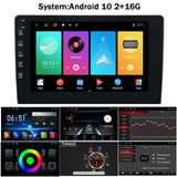 10" Universal Car Radio Stereo Android Auto CarPlay IPS DSP IPS BT GPS  ID3 USB Wifi Touch 2+16G