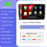 SCUMAXCON 7"/9" Stereo Android 13 Wireless Carplay Android auto Bluetooth WiFi USB GPS IPS for VW Jetta Golf Passat Caddy Tiguan Transporter