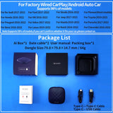 Ai Box Android 11 Upadate to Wireless CarPlay Android Auto 4+64G 4G LTE Wifi Google Play Store Youtube IPTV Netflix for Factory Wired Carplay Android Auto Cars