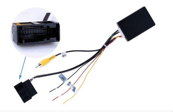 SCUMAXCON RGB-zu-AV-Konverter-Adapter, Rückfahrkamera-Adapterkabel, VW RCD360, RCD360 Pro3 YX2210 