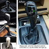 F30 Style Carbon Fiber Finish LED Illuminated Shift Knob Gear Selector Upgrade Compatible With 06-12 BMW E90 3 Series Sedan, 07-10 E92 E93 3 Series Coupe/Convertible, 09-12 Z4, 10-12 X1, etc