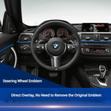 BMW LED Illuminated Emblem Retrofit M Logo, 3D Steering Wheel Logo, Front and Rear Emblems For BMW 1 Series, 3 Series, 5 Series, 7 Series, X1, X3, X5, X6