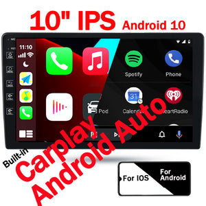 10" Universal Autoradio Stereo Android Auto CarPlay IPS DSP IPS BT GPS ID3 USB Wifi Touch 2+16G 