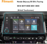 Odyssey Displayschutzfolie kompatibel mit Honda Odyssey EX EX-L Touring 2018 2019 2020 2021 2022 8-Zoll-Touchscreen, 9H-Härte, blendfreier, kratzfester Navigations-Displayschutz aus gehärtetem Glas 
