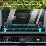 Civic-Displayschutzfolie, blendfreies, kratzfestes gehärtetes Glas, 9H-Härte, blendfreies, kratzfestes gehärtetes Glas, Navigation, Civic-Displayschutzfolie, kompatibel mit Honda Civic LX Sport EX 2022 (7 Zoll mit 2-Tasten-Version) 