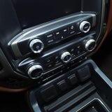 Silverado Radio AC Knobs Air Conditioner Switch Button for 2014-2018 Chevy Silverado, Aluminum Alloy, Red 8pcs ,Sliver 8pcs ,Blue 8pcs