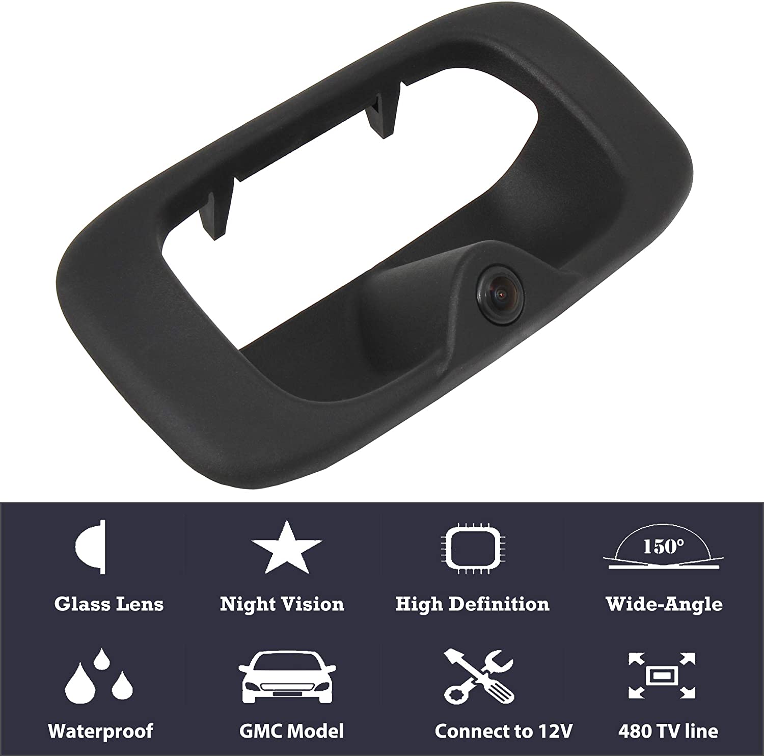 Tailgate Handle Bezel With Backup Camera Housing For Chevy Silverado / GMC Sierra (2007-2013 Models)
