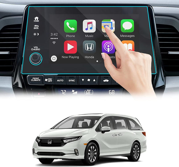 Odyssey Displayschutzfolie kompatibel mit Honda Odyssey EX EX-L Touring 2018 2019 2020 2021 2022 8-Zoll-Touchscreen, 9H-Härte, blendfreier, kratzfester Navigations-Displayschutz aus gehärtetem Glas 