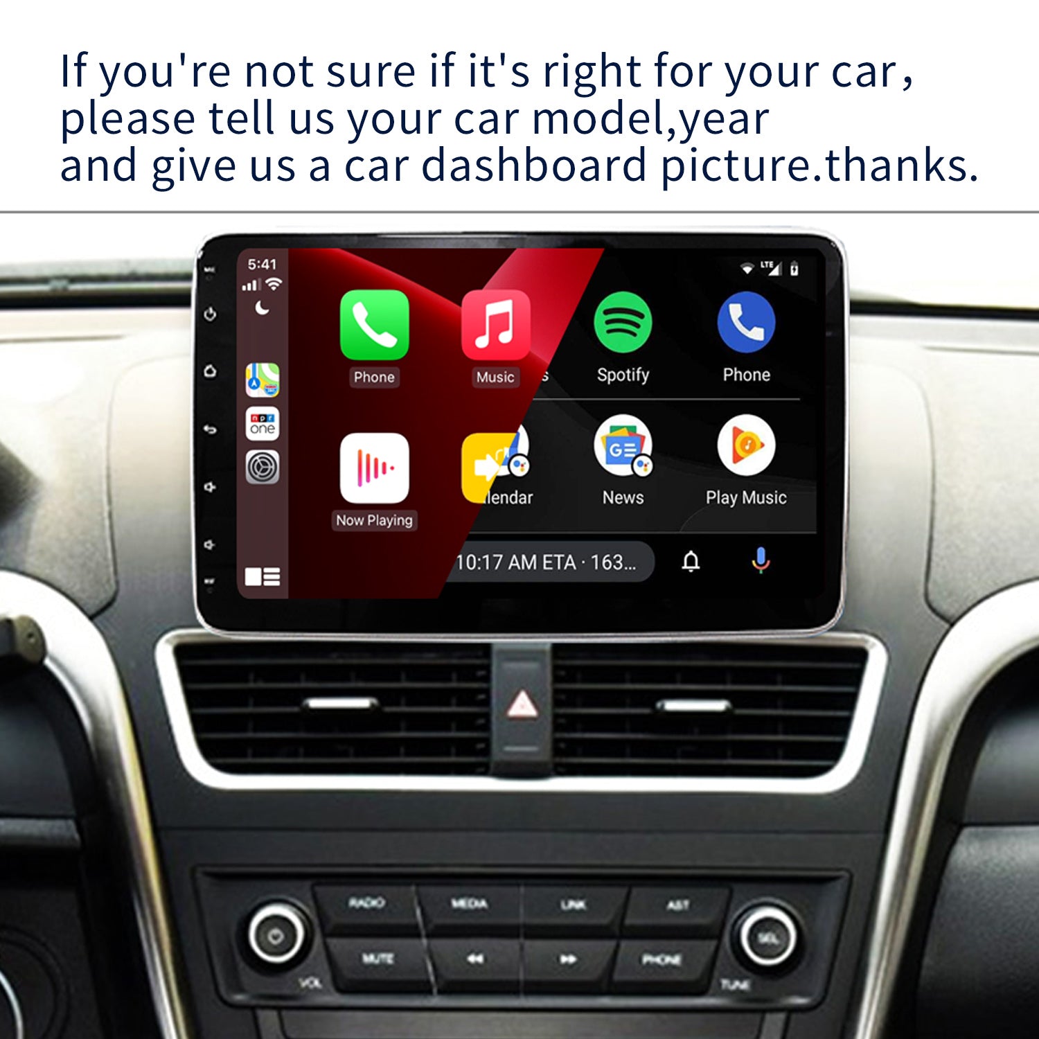 Universal 10.2 2 Din Car Stereo Radio Carplay Android Auto