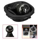 6 Speed Gear Shift Knob Gearstick Gaiter Boot For VW Touran Caddy MK2 2003-2010 2004-2009 Leather Car Gear Gaiter Boot Parts