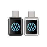 Volkswagen Auto Typ-C Adapter, Ladegerät USB Konverter für VW Passat, Sagitar, T-Roc Golf, Tiguan, Touareg X 