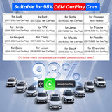 Adaptateur sans fil CarlinKit 4 Apple CarPlay (2022) - Boîtier CarPlay Mini - Dongle Android Auto pour Mercedes-Benz, Audi, Mazda, Kia, Toyota et VW (OEM)