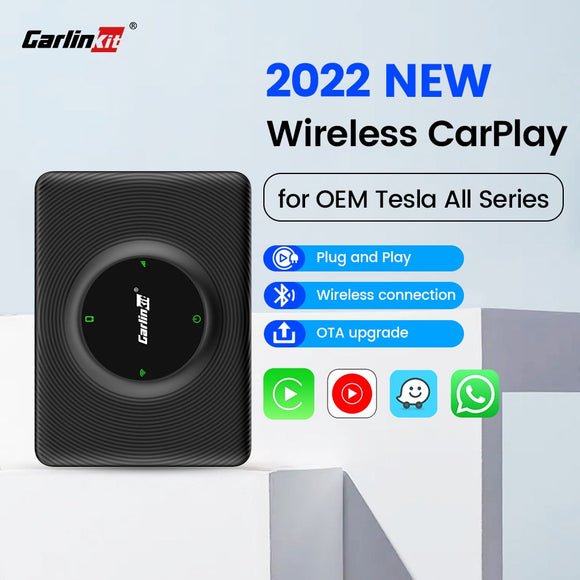 Wireless CarPlay Dongle Apple Car Play Wireless Adapter For Tesla Model 3 Model Y S BT Wifi Connect Spotify Waze
