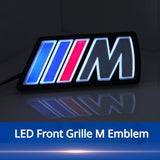 BMW LED Illuminated Emblem Retrofit M Logo, 3D Steering Wheel Logo, Front and Rear Emblems For BMW 1 Series, 3 Series, 5 Series, 7 Series, X1, X3, X5, X6