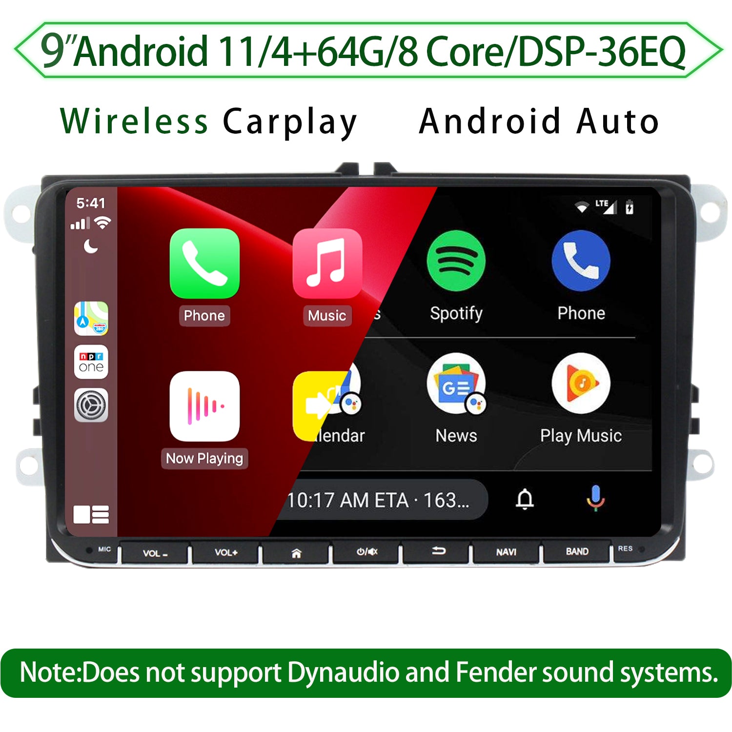 2+32G autoradio carplay 9'' Android11 Für