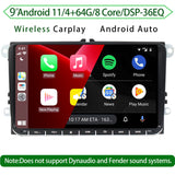 SCUMAXCON 7"/9" 2+32G/4+64G Autoradio Stereo Android 11 Wireless Carplay Android Auto Bluetooth WiFi USB GPS IPS Touchscreen RCD330 Style für VW Jetta Golf Passat Caddy Tiguan Transporter CC Altas