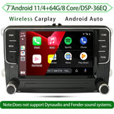 SCUMAXCON 7"/9" 2+32G/4+64G Autoradio Stereo Android 11 Wireless Carplay Android Auto Bluetooth WiFi USB GPS IPS Touchscreen RCD330 Style für VW Jetta Golf Passat Caddy Tiguan Transporter CC Altas